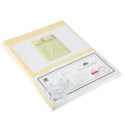 Простыня Евростандарт "Нежный желтый" 220х240см, сатин 108г/м2, хлопок 100%, упаковка "классическая" ПВХ 28х41см, "Домашняя мода" (Россия)