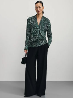 Прямые брюки на шнурке с вискозой в составе / Zarina