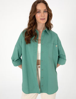 Ye_il Oversize Uzun Kollu G_mlek