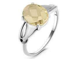 Кольцо, лимонный топаз, Восторг