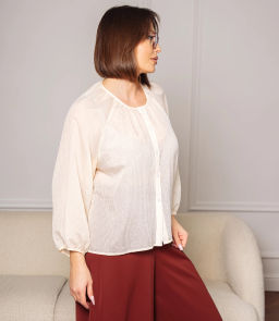 Блуза #КТ73 (2), кремовый - Dommod фото 2