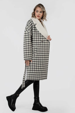 02-3165 Пальто женское утепленное (пояс) - El podio фото 3
