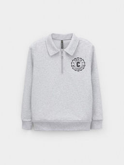 КР 302798/св.серый меланж к632 джемпер (свитшот) для мал