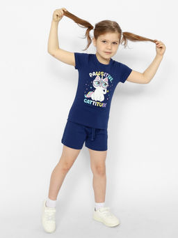 CRB wear/CWKG 63407-41 Футболка для девочки,темно-синий/Ex.Cherubino фото 2