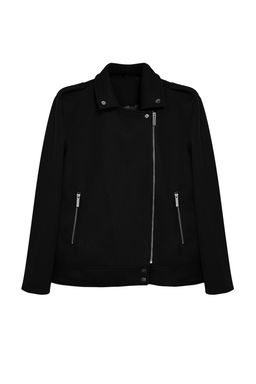 TRENDYOLMILLA Siyah Regular Kase Biker Ince Ceket Mont TWOAW25MO00131  фото 6