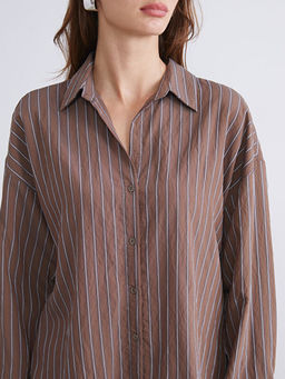 ?izgili Oversize Kad?n G?mlek