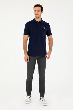 Футболка U.S. Polo Assn темно-синяя хлопок  фото 4