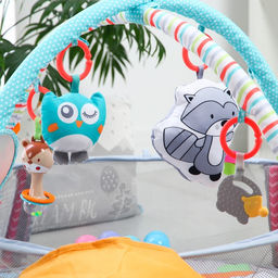 Развивающий коврик 3 в 1 Лис, 68х68 см, Крошка Я  фото 4