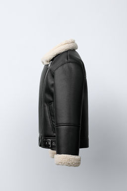DOUBLE-FACED BIKER JACKET - Zara фото 3