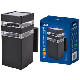 UUL-S23A 60W/E27 IP65 BLACK Светильник уличный, под лампу Е27. Архитектурный накладной. Корпус черный. TM Uniel