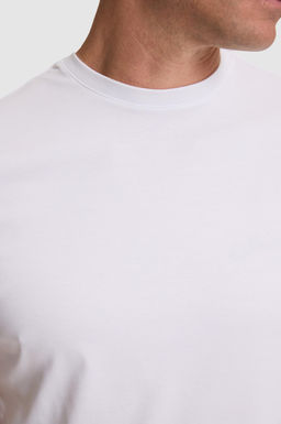 Erkek Beyaz Regular Fit Bisiklet Yaka Basic Ti__rt