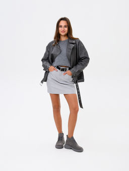 Ботинки 308.927gr.Серый замок замша+серый/мех