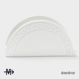 Салфетница Magistro Rodos, 13.2×4×7 см, фарфор, белая