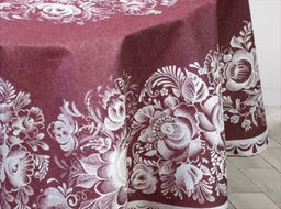 07с24-ЯК Скатерть D-178 "Цветы" цв. бордо
