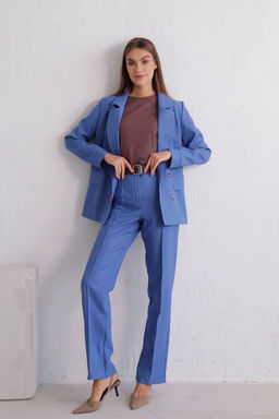 11834 Брюки со стрелками голубые - Martichelli фото 39