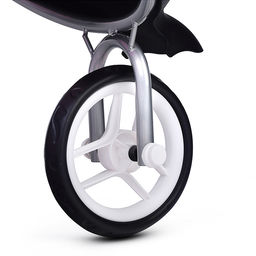 Коляская кукольная металлическая, 3-х колесная, с корзиной, козырьком и столиком