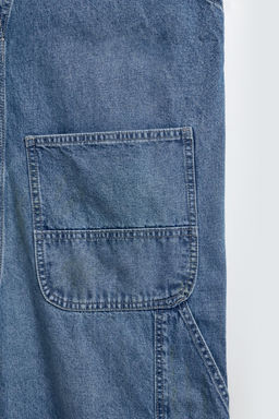 BAGGY FIT DENIM DUNGAREES - Zara фото 11