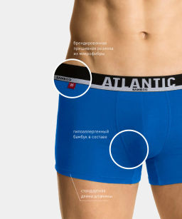 ATLANTIC MH-1187 Трусы шорты Bamboo голубой  фото 2