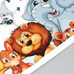 Наклейка интерьерная цветная «Зверята в автобусе», набор 2 листа, 25×70 см