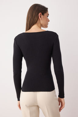 Kahverengi Premium Iplik/Ozel Iplik Fitted/Vucuda Oturan Ustu Drape Triko Kazak TWOAW26KZ00061 - Trendyolmilla фото 12