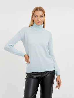 водолазка женская базовая из шерсти со спущенной линией плеча - Glenfield фото 5