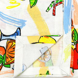 Скатерть 150х145см Лимонад, длина стола до 110см, на 4 персоны, хлопок Комфорт 171г/м2, упаковка классическая, пакет ПВХ 28х41см, Домашняя мода (Россия)  фото 4