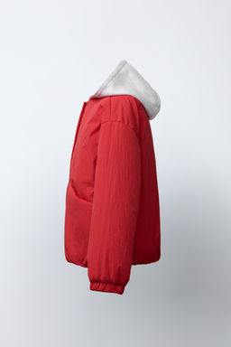 HOODED PUFFER JACKET WITH FLEECE LINING - Zara фото 5