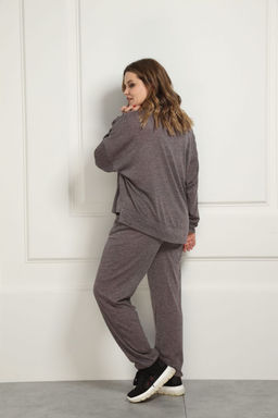 Свитшот AMORI 6345 баклажановый  фото 4