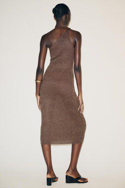 ASYMMETRIC FOULARD MIDI DRESS - Zara фото 5