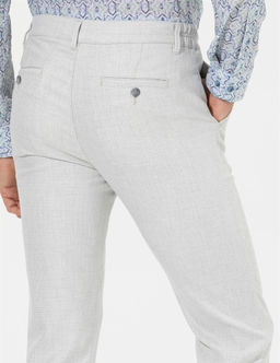 Gri Slim Fit Beli Lastikli Kanvas Pantolon - Pierre cardin фото 3