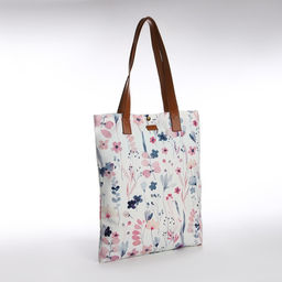 Сумка-шопер без застёжки, из текстиля, цвет белый