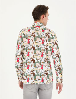 Haki Regular Fit Uzun Kollu G_mlek - Pierre cardin фото 5