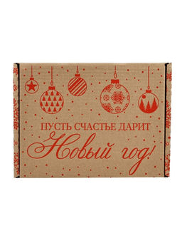 Цена за 2 шт. Коробка подарочная новогодняя складная «С новым годом», 27×21×9 см