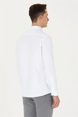 U. S. Polo Assn Мужская белая базовая рубашка с длинным рукавом - U.s. polo assn фото 5