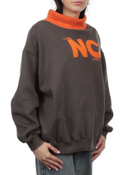 2510 DK. GRAY Толстовка женская (85% хлопок, 10% полиэстер, 5% спандекс) - Fashion фото 2