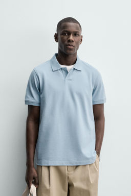 POLO ESTRUCTURA PIQU? / Azul claro - Zara фото 2