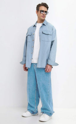 Джинсы муж. A2025 pale blue - Fine joyce фото 7