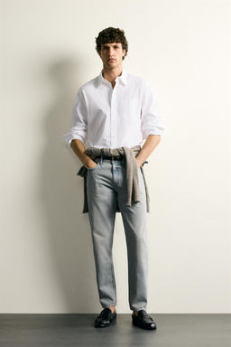 JEANS SLIM TAPERED FIT / Azul / Verde