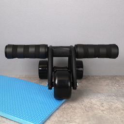 Ролик для пресса Woohooo Ab Roller II / 3 колеса / + коврик для коленей / черный / уп20 - ГалеонТрейд фото 3