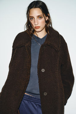 FAUX SHEARLING COAT