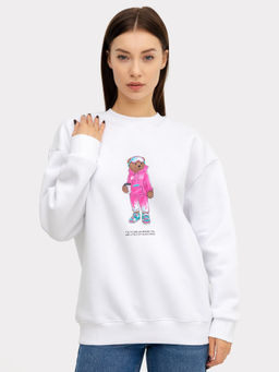 Свитшот женский белый с печатью
