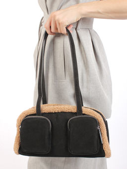 LACCOMA сумка P5659-2-черный эко кожа, искуственный мех полиэстер  фото 7