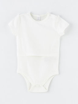 Bisiklet Yaka K?sa Kollu Basic Erkek Bebek ??t??tl? Bodysuit