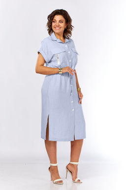 Платье Olga Style С931 голубой  фото 3
