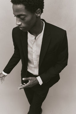 Camisa con cuello mao Slim Fit - H&m фото 3
