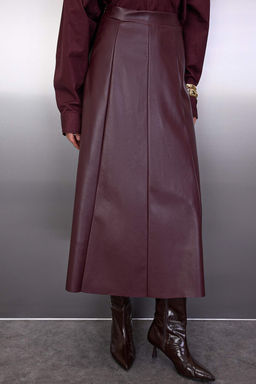 Bordo A Line/Can Kesim Maxi Orme Etek TWOAW26ET00112 - Trendyolmilla фото 3
