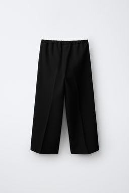 PANTAL?N WIDE LEG CINTURILLA DOBLE / Negro - Zara фото 2