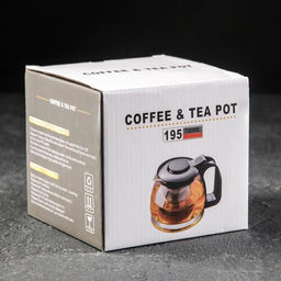 Заварочный чайник «Джони», 700 мл, с металлическим ситом, стекло, бежевый