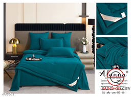 Комплект постельного белья с одеялом из бархатного сатина