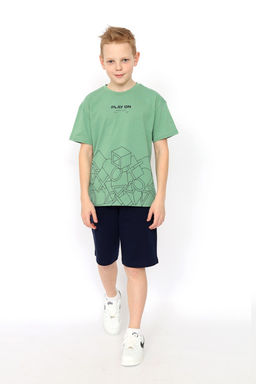 CRB wear/ CSJB 90248-37-404 Комплект для мальчика (футболка, шорты),зеленый/Ex.Cherubino